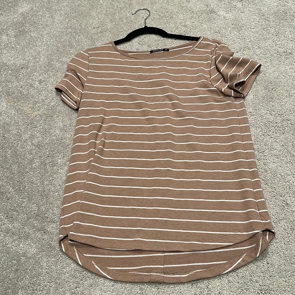 Pink clover button back blouse